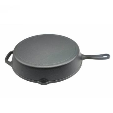 Vegetable Oil Coating Cast Iron Skillet with Helper Handle